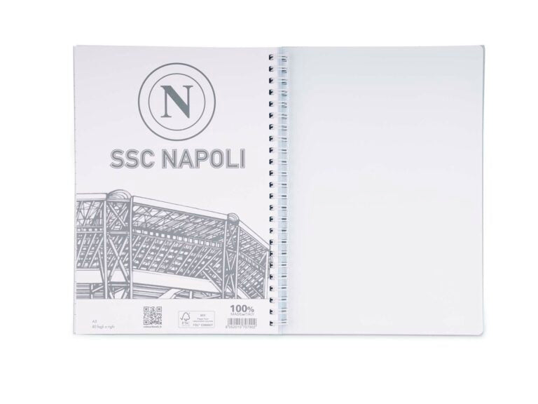 Quaderno a spirale A4 SSC Napoli – Righe medie e superiori