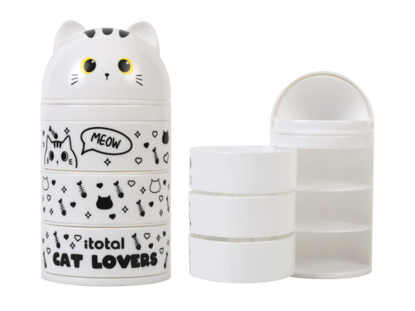 Organizzatore per scrivanie verticale Cat Lovers bianco