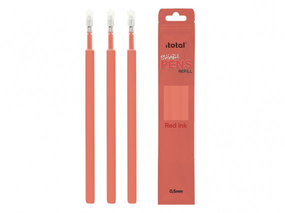 Refill inchiostro cancellabile set 3 pezzi Rosso