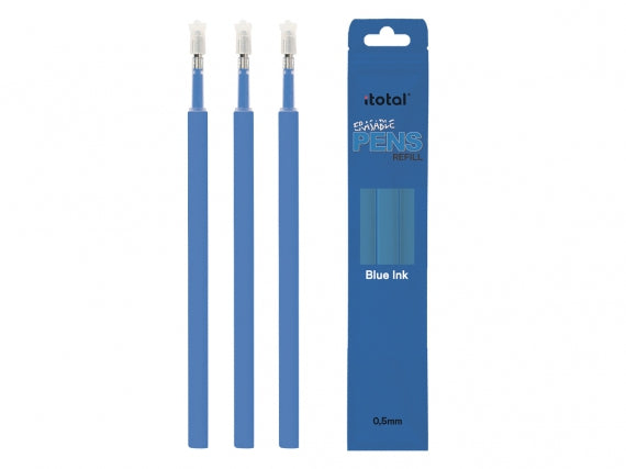 Refill inchiostro cancellabile set 3 pezzi Blu