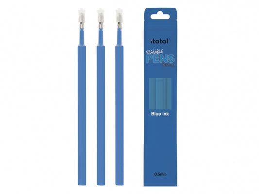 Refill inchiostro cancellabile set 3 pezzi Blu